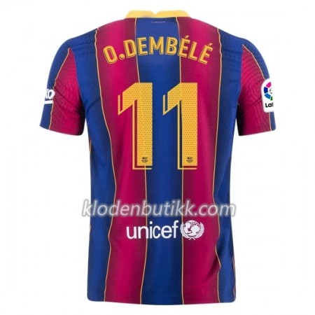 FC Barcelona Ousmane Dembele 11 Hjemme Fotballdrakt 2020-2021 Kortermet